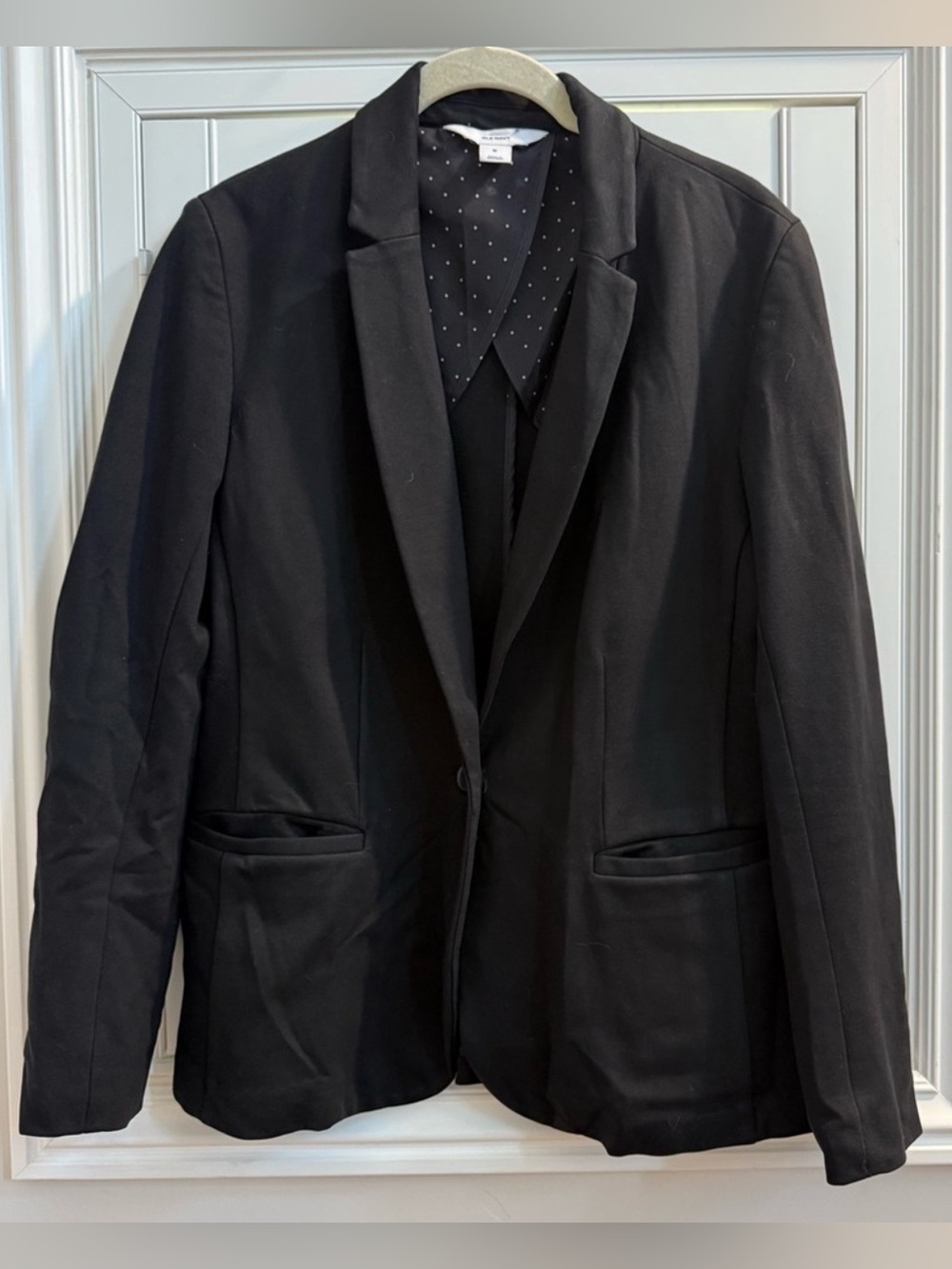 Old Navy Medium Women’s Classic Black Single-Button Blazer (B5)